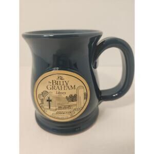 Sunset Hill Stoneware The Billy Graham Library Blue Handcrafted Mug Coffee Tea